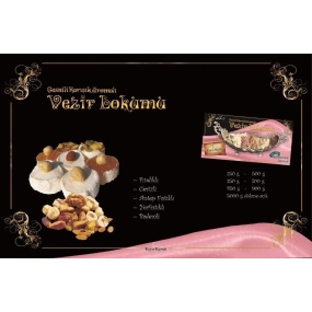 ÇEŞNİLİ KARIŞIK VEZİR LOKUMU 450 GR